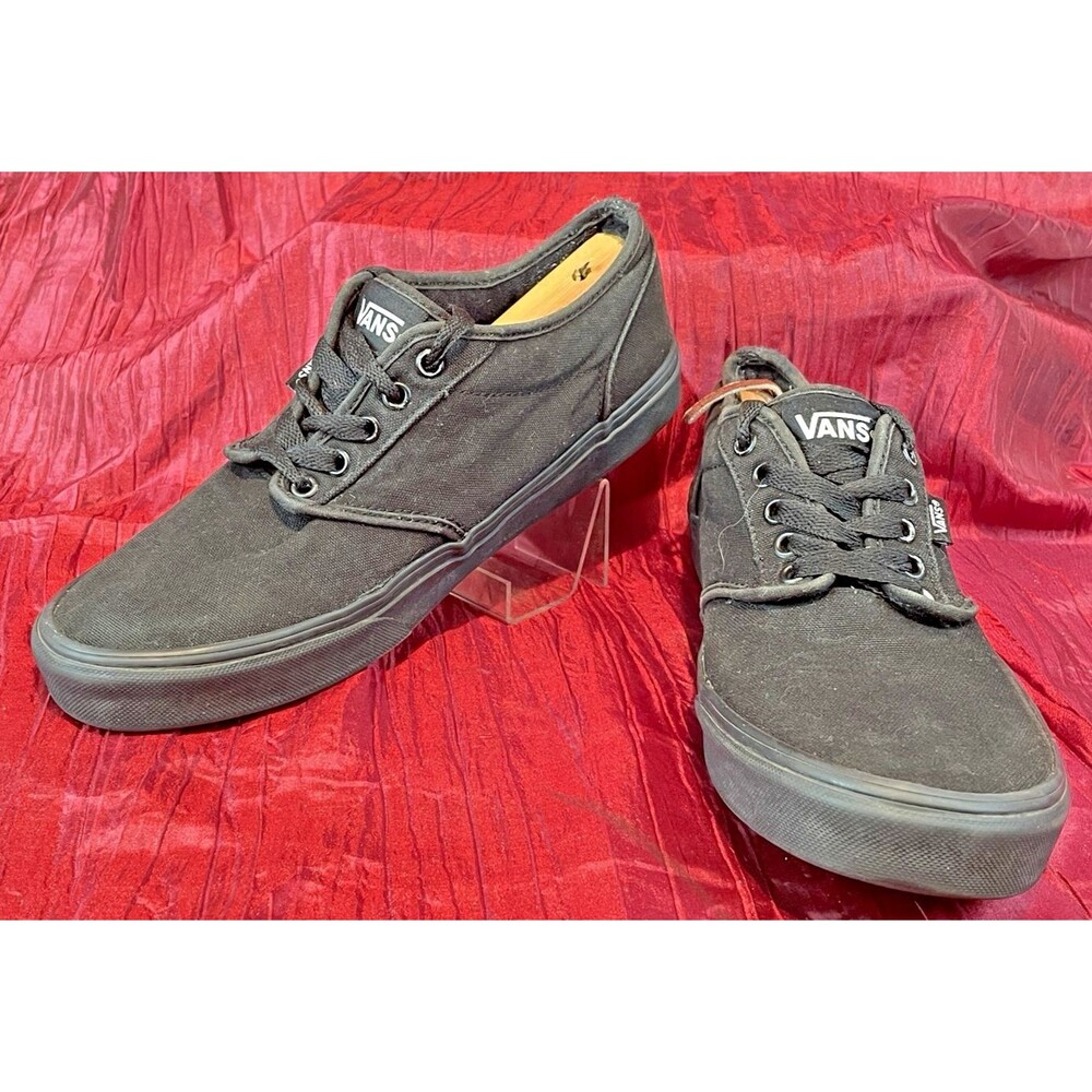 Mens Vans Old Style Black Canvas Low Cut Skateboard Shoes sz 9.5